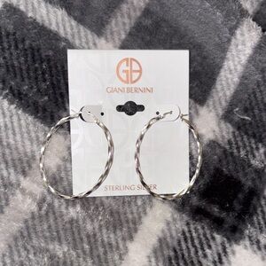 Giani Bernini Twisted Silver Hoop Earrings